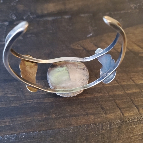 ❤SOLD❤Vintage Sterling Zuni Sun God Cuff Bracelet - Picture 6 of 9
